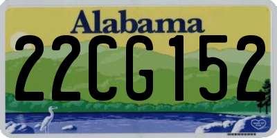 AL license plate 22CG152