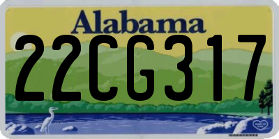 AL license plate 22CG317