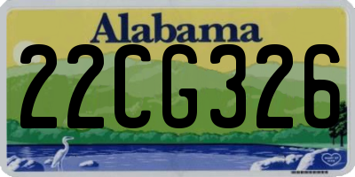 AL license plate 22CG326