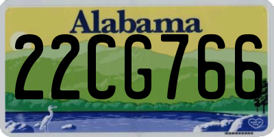 AL license plate 22CG766