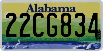 AL license plate 22CG834