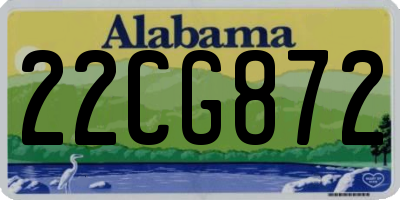 AL license plate 22CG872
