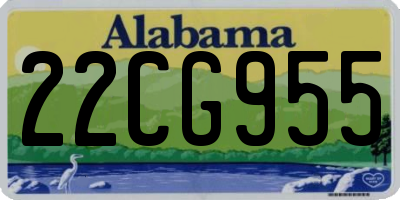 AL license plate 22CG955
