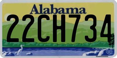 AL license plate 22CH734