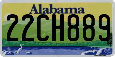 AL license plate 22CH889