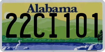 AL license plate 22CI101