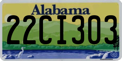 AL license plate 22CI303