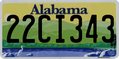 AL license plate 22CI343