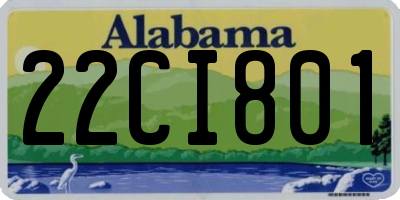AL license plate 22CI801