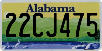 AL license plate 22CJ475