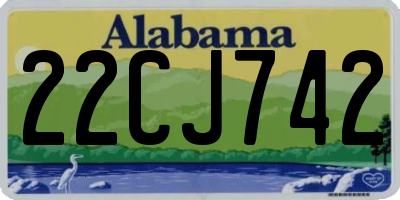 AL license plate 22CJ742