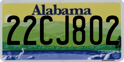 AL license plate 22CJ802
