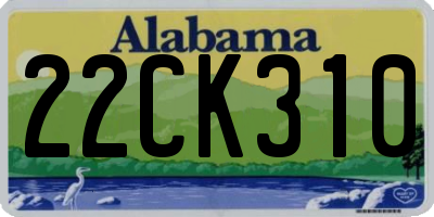 AL license plate 22CK310