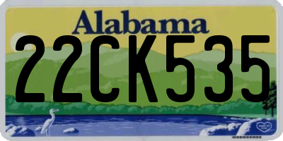 AL license plate 22CK535