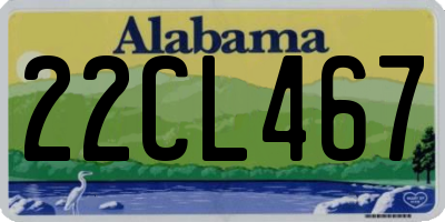 AL license plate 22CL467
