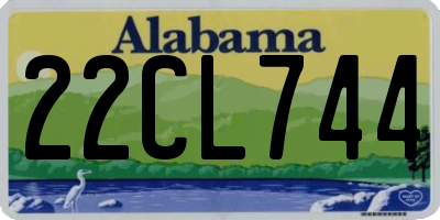 AL license plate 22CL744