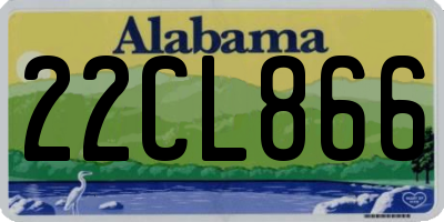 AL license plate 22CL866