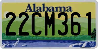 AL license plate 22CM361