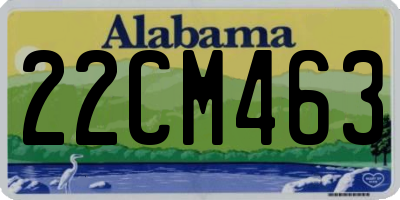 AL license plate 22CM463