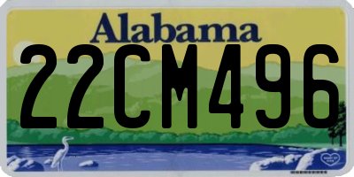 AL license plate 22CM496