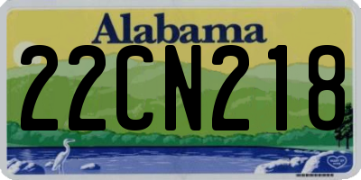 AL license plate 22CN218