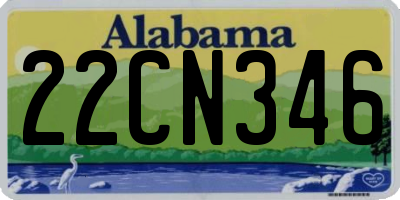 AL license plate 22CN346