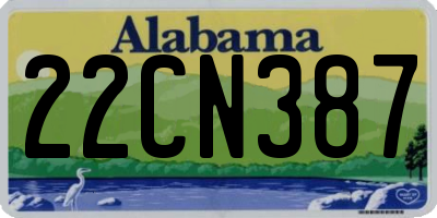 AL license plate 22CN387