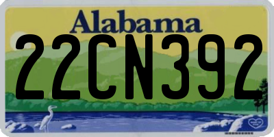 AL license plate 22CN392