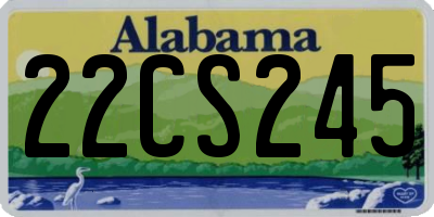 AL license plate 22CS245