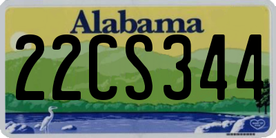 AL license plate 22CS344