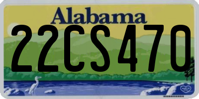 AL license plate 22CS470