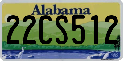 AL license plate 22CS512