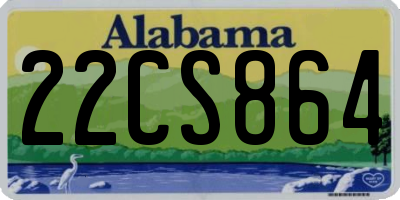 AL license plate 22CS864