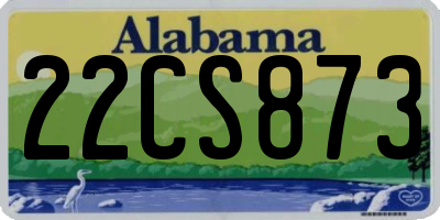 AL license plate 22CS873