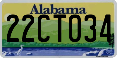 AL license plate 22CT034