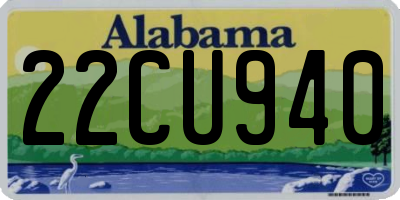 AL license plate 22CU940