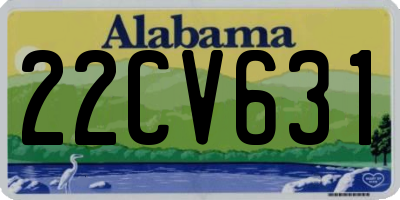 AL license plate 22CV631