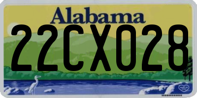 AL license plate 22CX028