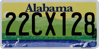 AL license plate 22CX128