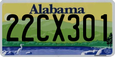AL license plate 22CX301