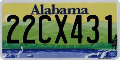 AL license plate 22CX431