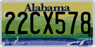 AL license plate 22CX578