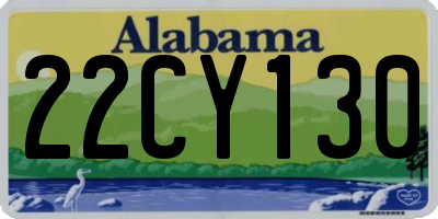 AL license plate 22CY130