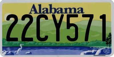AL license plate 22CY571