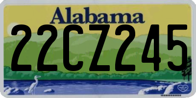 AL license plate 22CZ245