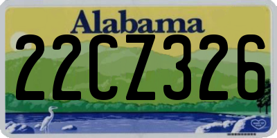 AL license plate 22CZ326