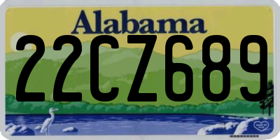 AL license plate 22CZ689