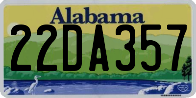 AL license plate 22DA357
