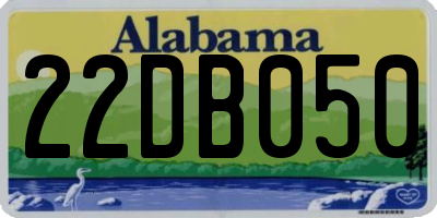 AL license plate 22DB050