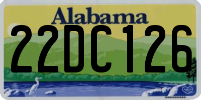 AL license plate 22DC126